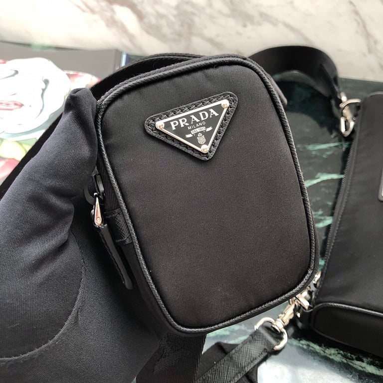 Prada 2VH113 Nylon Messenger Bag Black - 4
