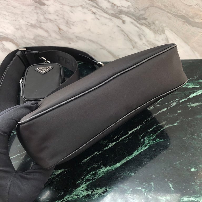 Prada 2VH113 Nylon Messenger Bag Black - 6
