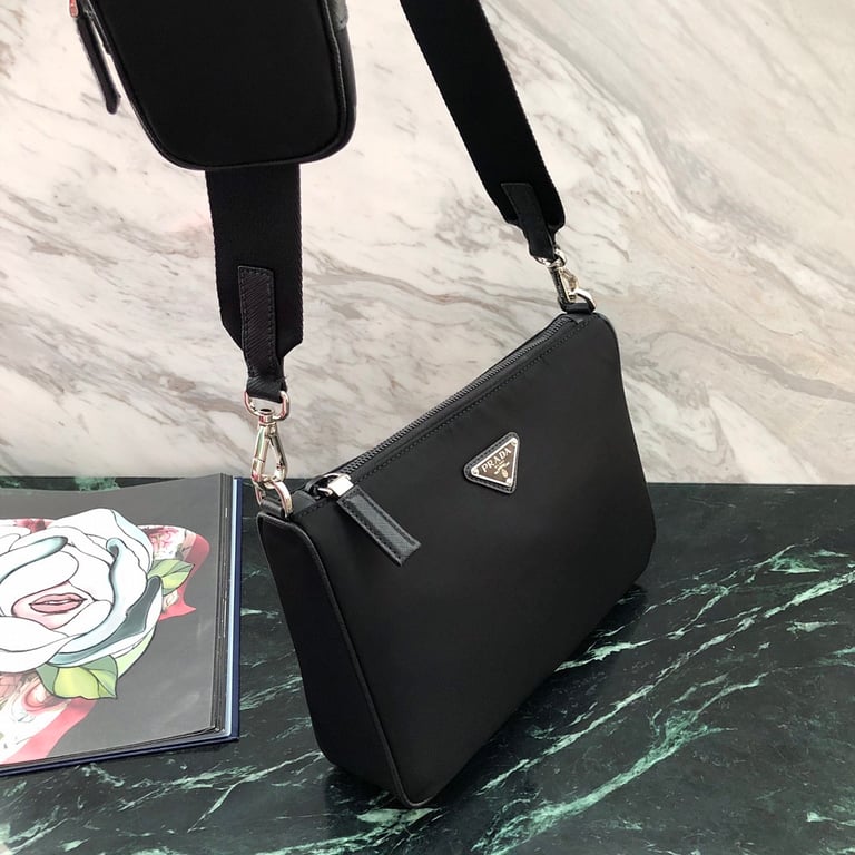 Prada 2VH113 Nylon Messenger Bag Black - 8
