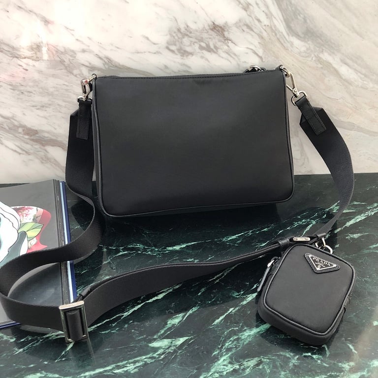 Prada 2VH113 Nylon Messenger Bag Black - 9