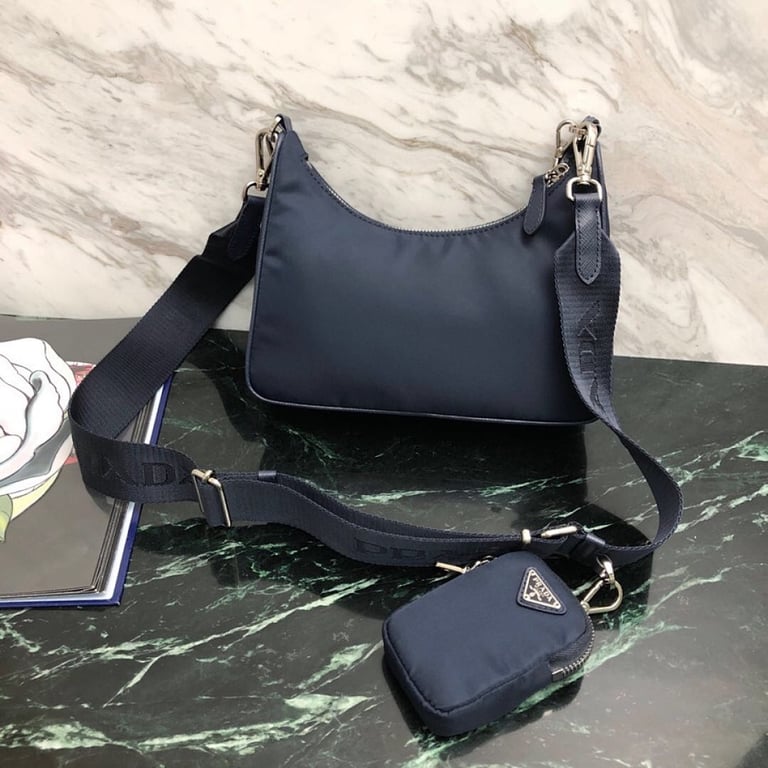 Prada Re-Edition 2005 Nylon Bag 1BH204 Navy - 9