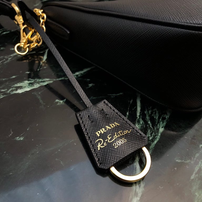 Prada Re-Edition 2005 Saffiano Leather Bag Black 1BH204 - 4