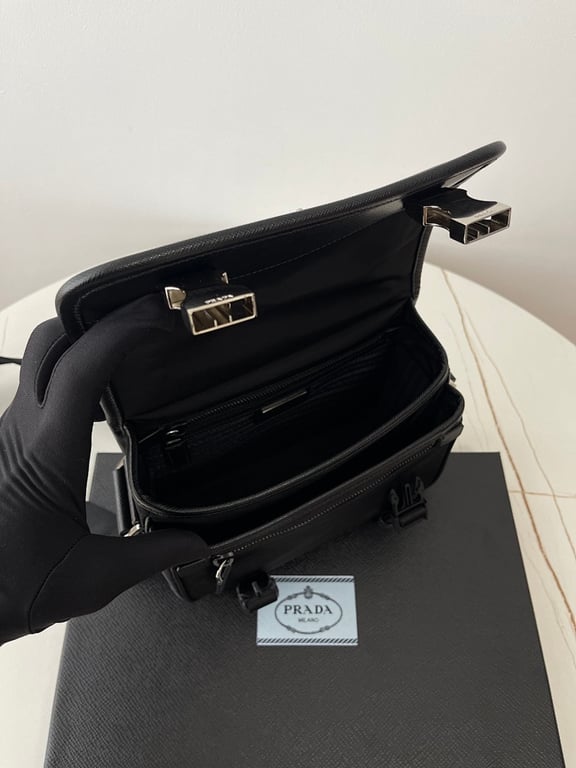 Prada 1BD334 Re-Nylon Messenger Bag Black - 5
