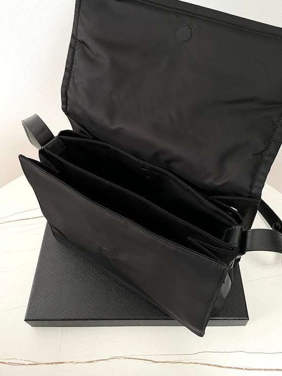 Prada Re-Nylon Padded Messenger Bag 1BD255 Black - 4