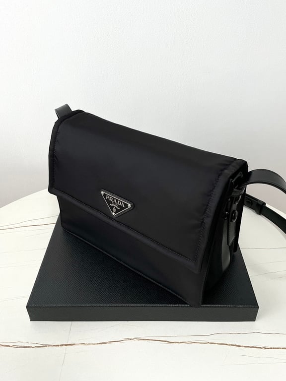 Prada Re-Nylon Padded Messenger Bag 1BD255 Black - 5