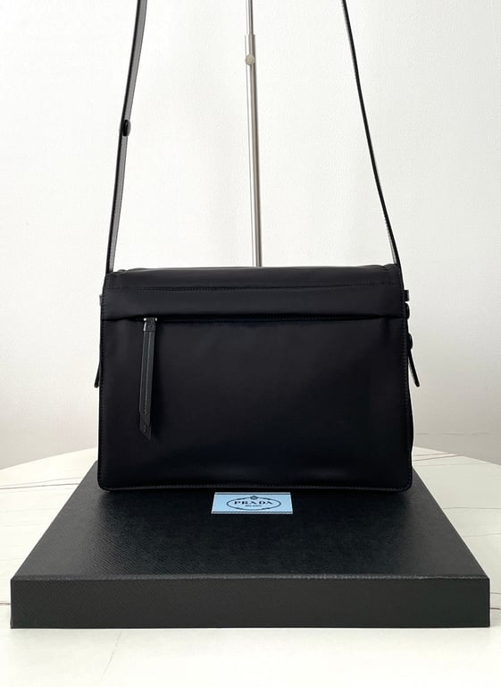 Prada Re-Nylon Padded Messenger Bag 1BD255 Black - 8