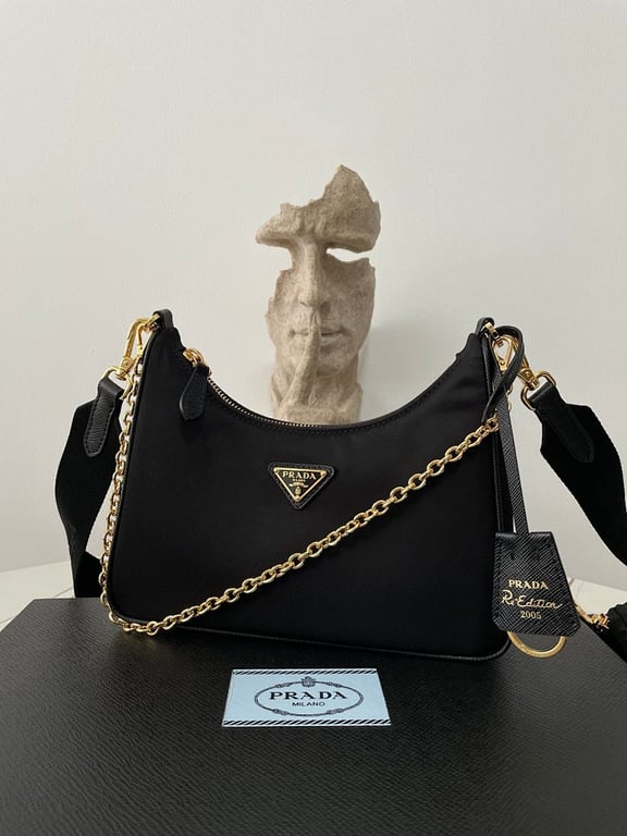 Prada Re-Edition 2005 Nylon Bag Black - 22