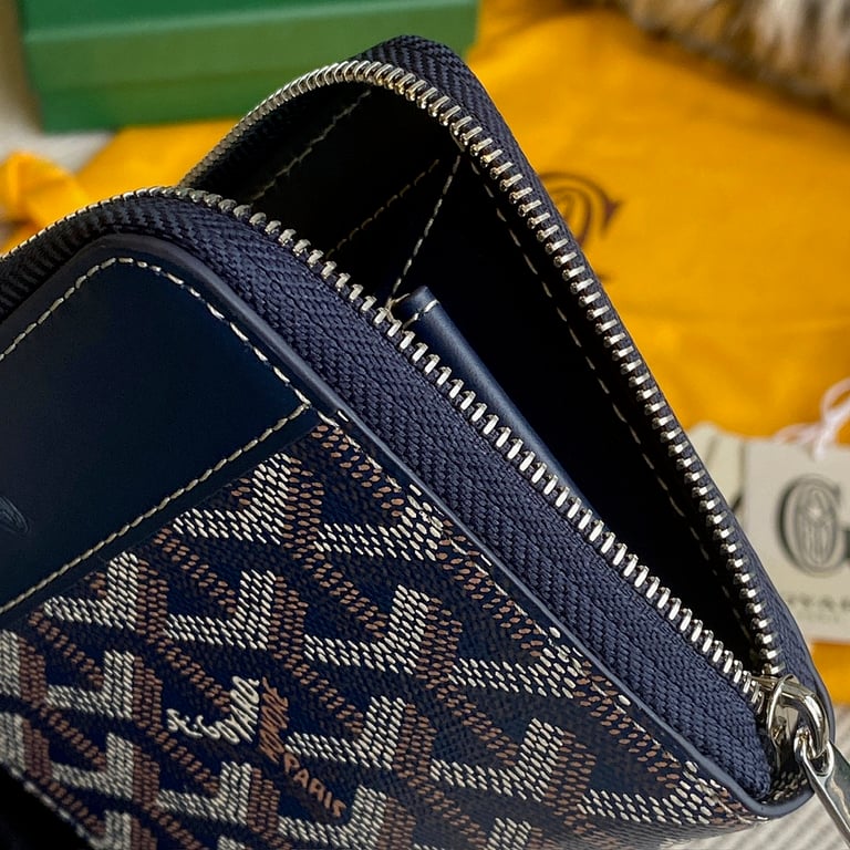 Goyard Matignon Zip Wallet Navy Blue - 6