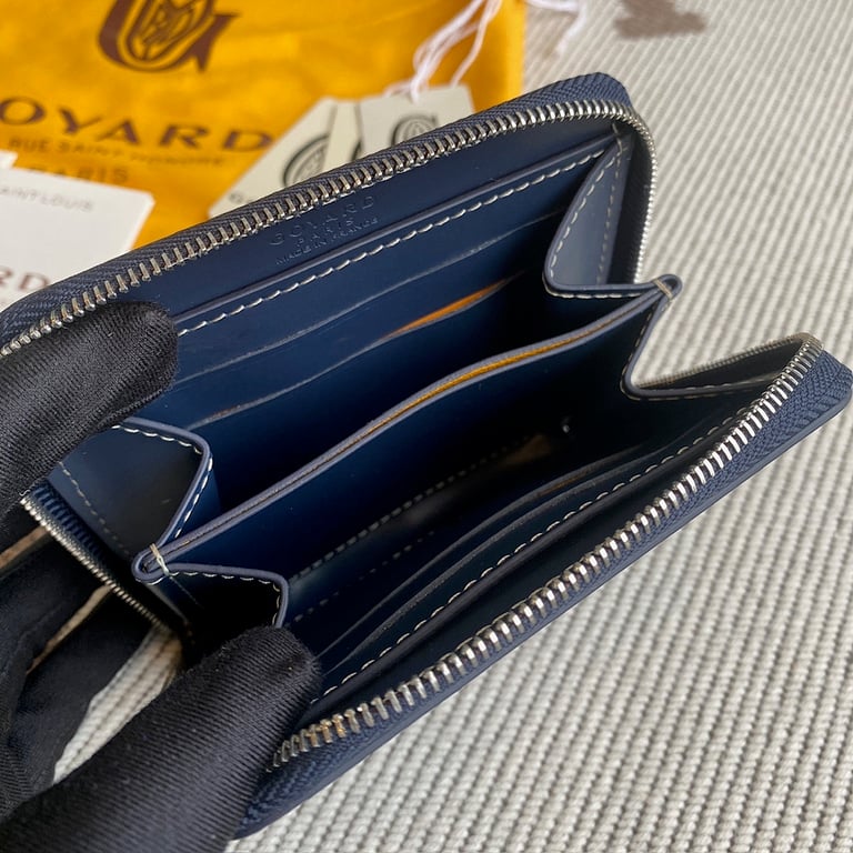 Goyard Matignon Zip Wallet Navy Blue - 7