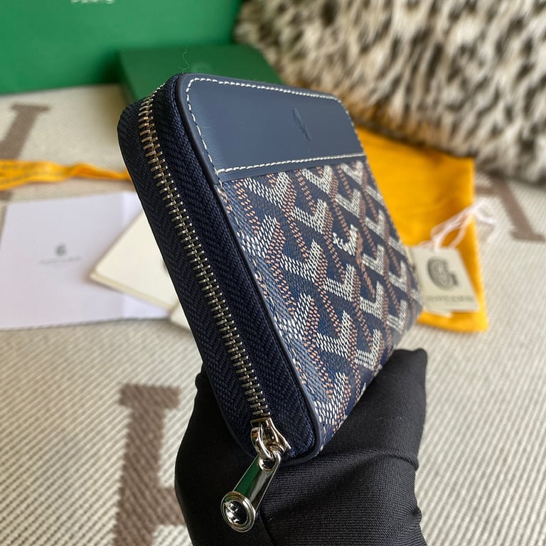 Goyard Matignon Zip Wallet Navy Blue - 8