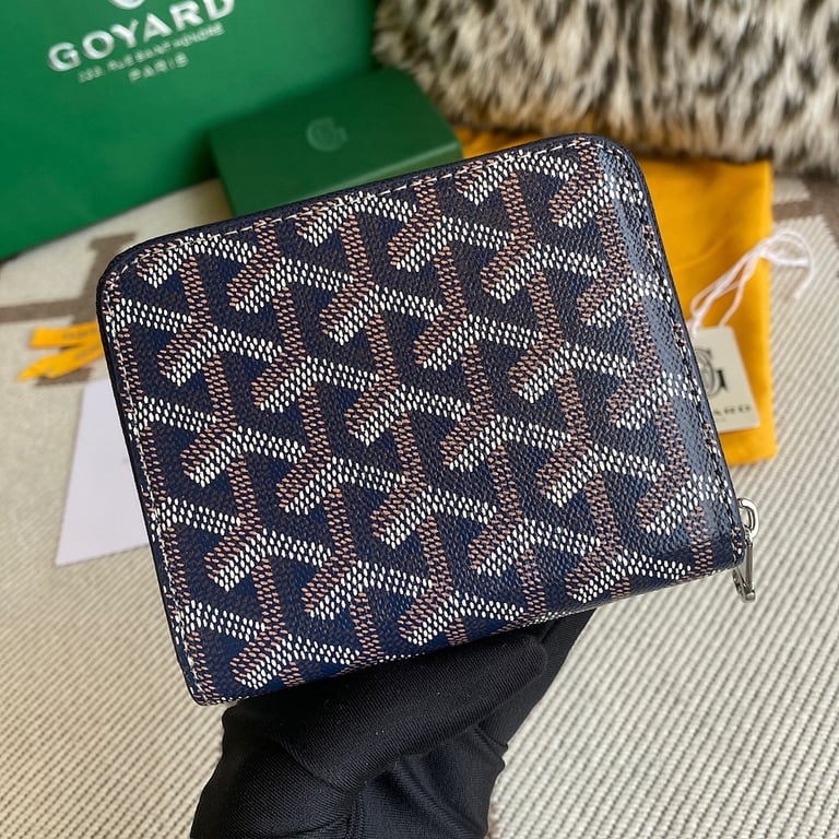 Goyard Matignon Zip Wallet Navy Blue - 9