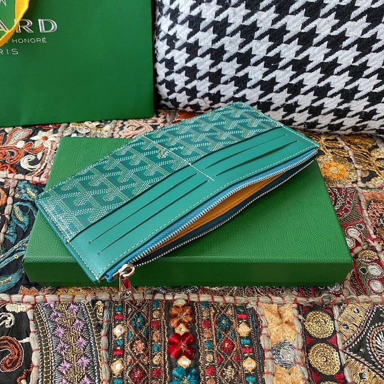 Goyard 8504 Long Zipper Card Wallet Green - 4