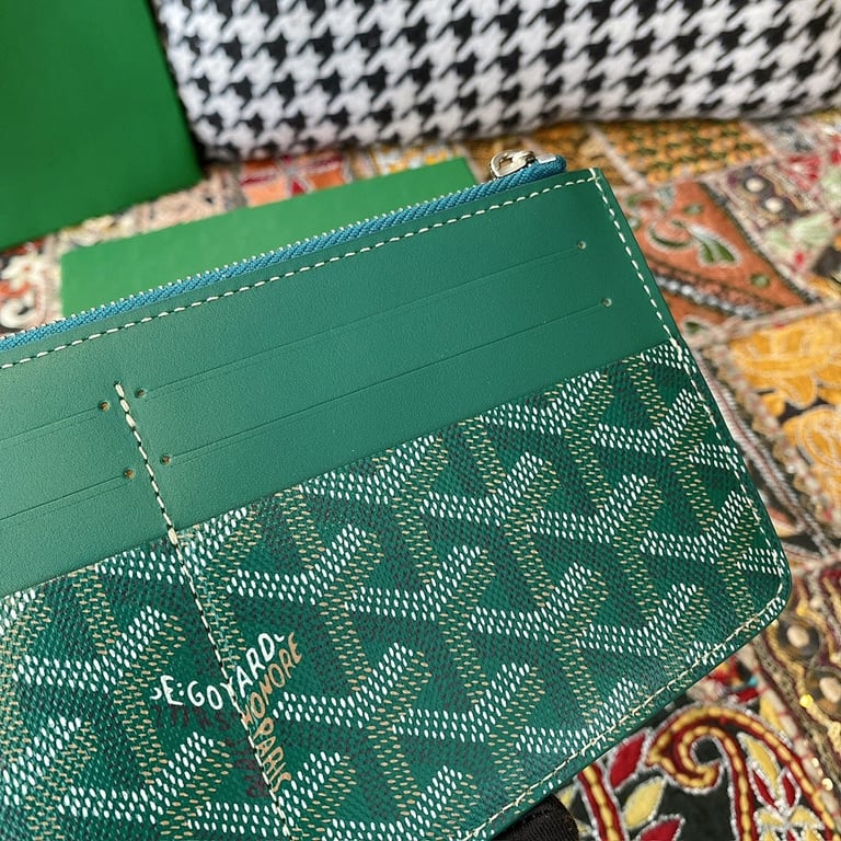 Goyard 8504 Long Zipper Card Wallet Green - 5