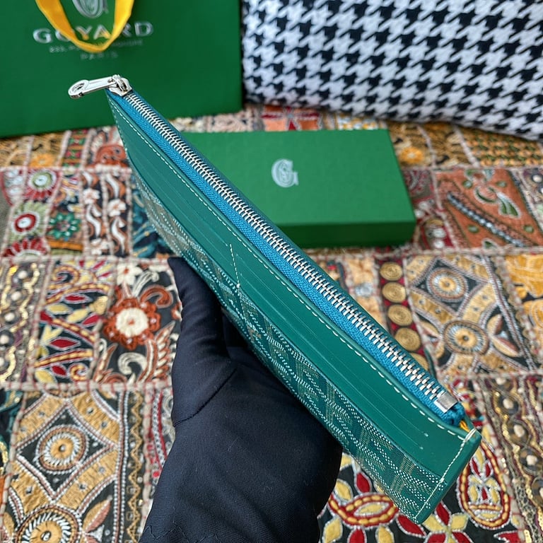 Goyard 8504 Long Zipper Card Wallet Green - 7