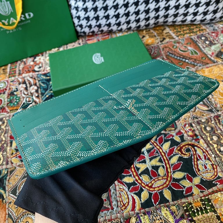 Goyard 8504 Long Zipper Card Wallet Green - 8
