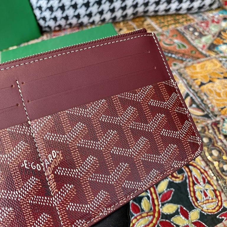 Goyard 8504 Long Zip Wallet Burgundy - 5