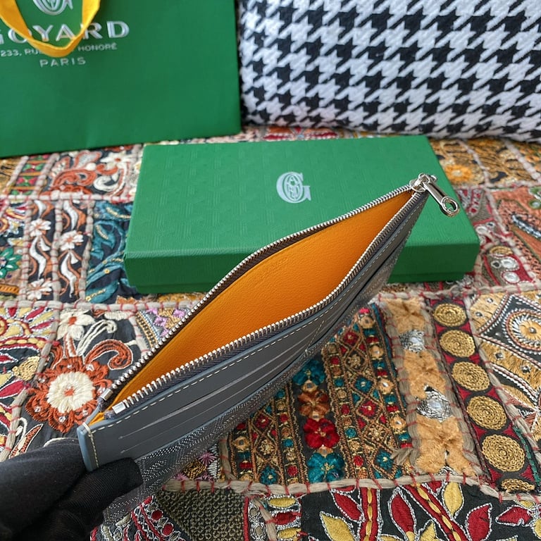 Goyard 8504 Zipper Card Wallet Grey - 3