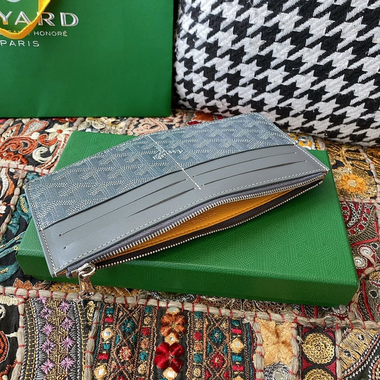 Goyard 8504 Zipper Card Wallet Grey - 4