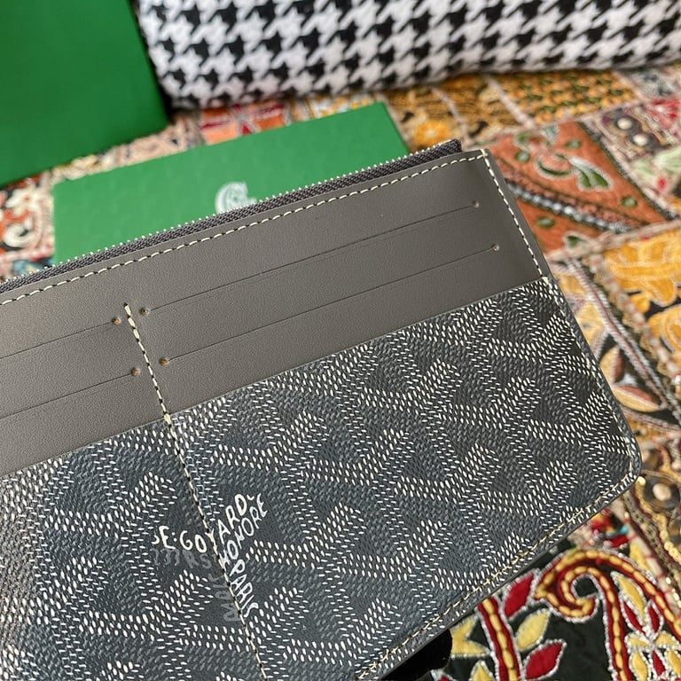 Goyard 8504 Zipper Card Wallet Grey - 5