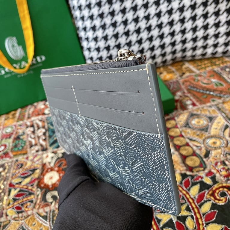 Goyard 8504 Zipper Card Wallet Grey - 6