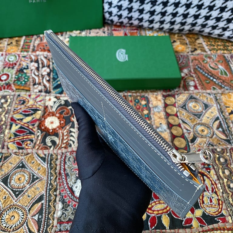 Goyard 8504 Zipper Card Wallet Grey - 7