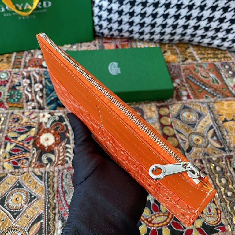 Goyard 8504 Long Card Holder Wallet Orange - 7