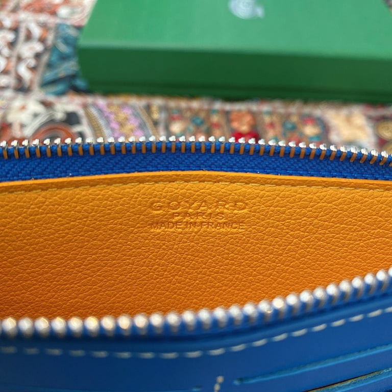 Goyard 8504 Zipped Card Holder Blue - 2