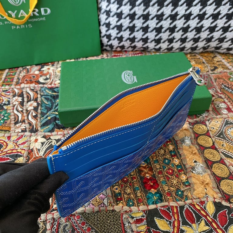 Goyard 8504 Zipped Card Holder Blue - 3