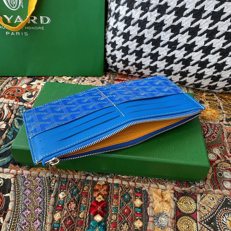 Goyard 8504 Zipped Card Holder Blue - 4