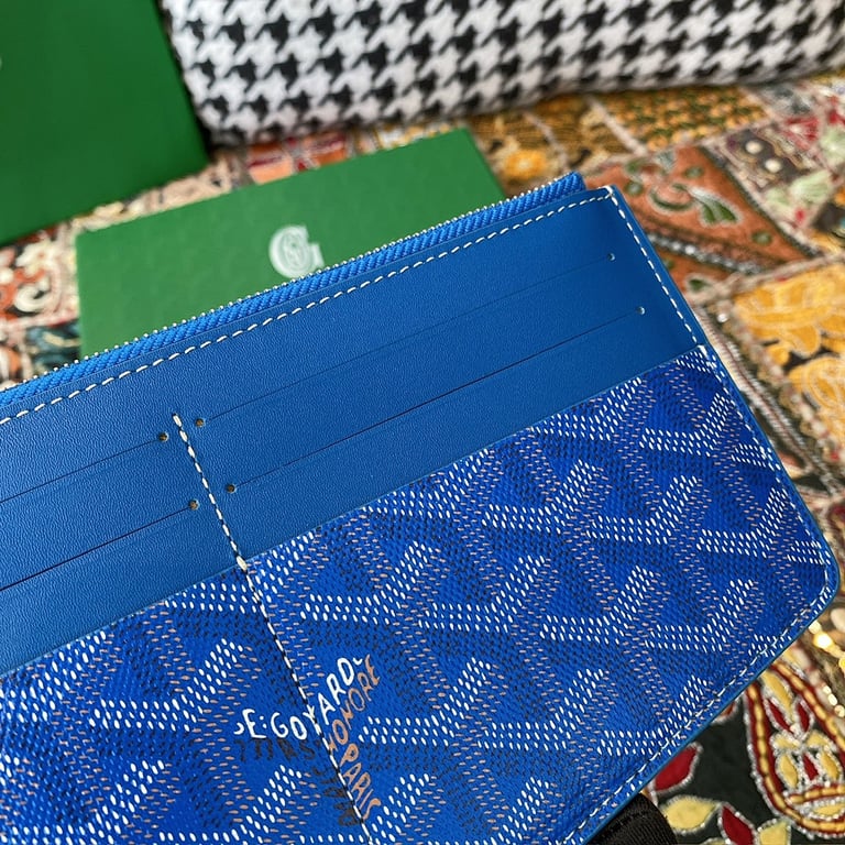 Goyard 8504 Zipped Card Holder Blue - 5