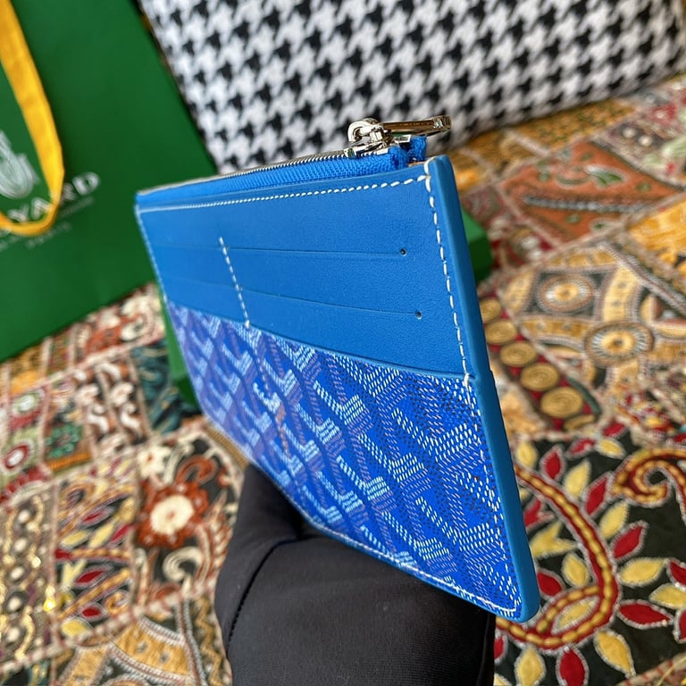 Goyard 8504 Zipped Card Holder Blue - 6