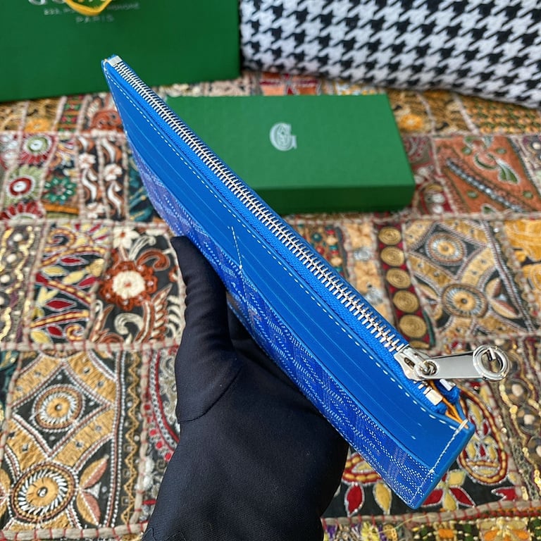 Goyard 8504 Zipped Card Holder Blue - 7