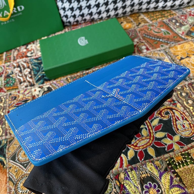 Goyard 8504 Zipped Card Holder Blue - 8