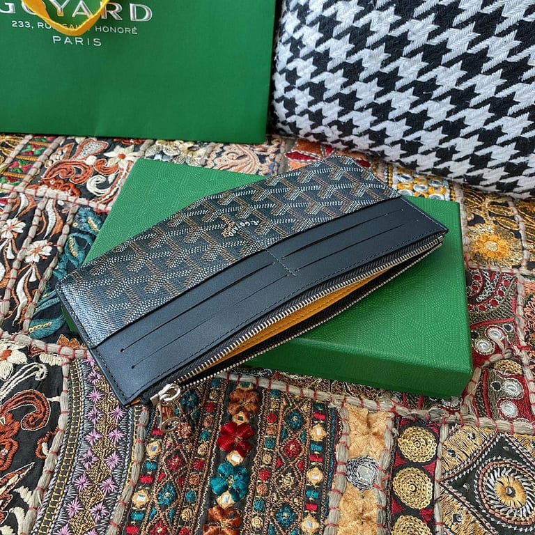 Goyard 8504 Goyardine Long Zipper Wallet Black - 4