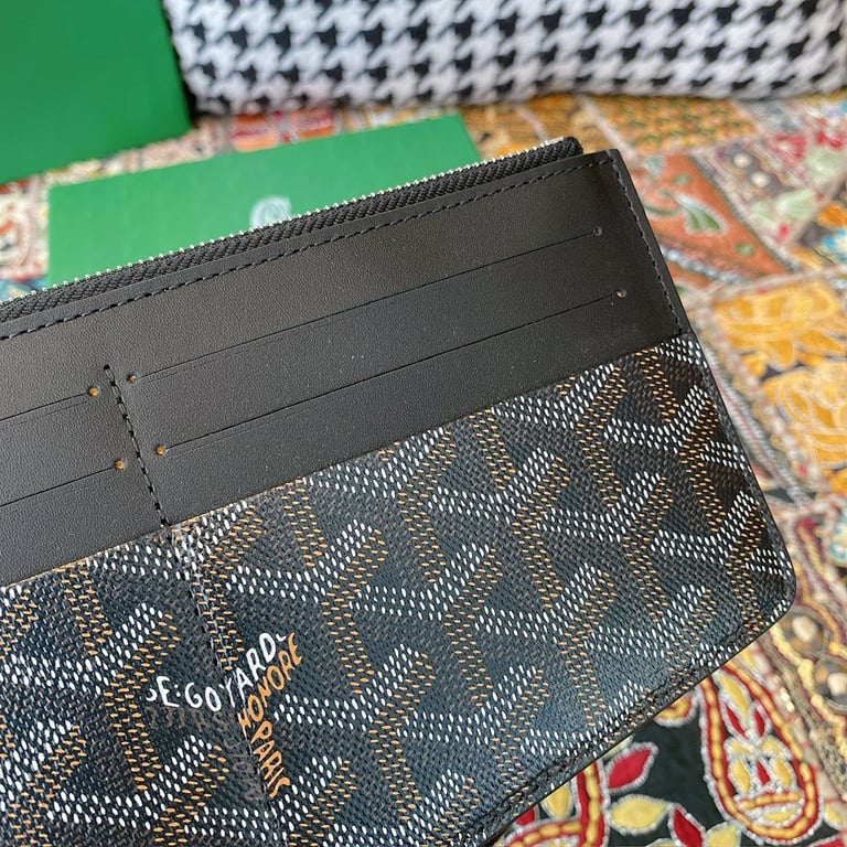 Goyard 8504 Goyardine Long Zipper Wallet Black - 5