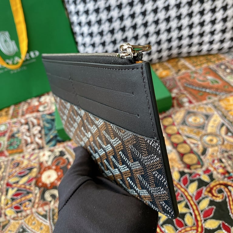 Goyard 8504 Goyardine Long Zipper Wallet Black - 6