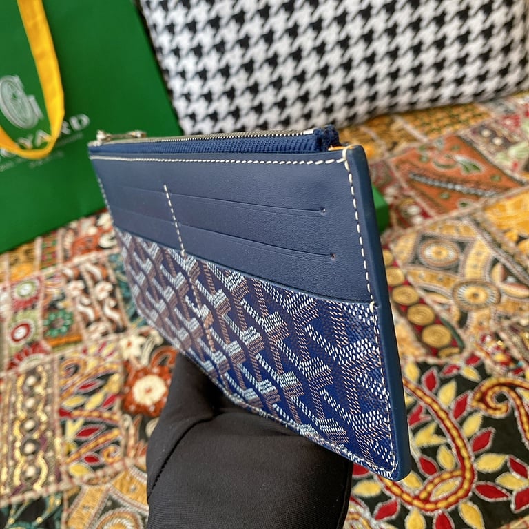 Goyard 8504 Zip Card Holder Navy Blue - 5