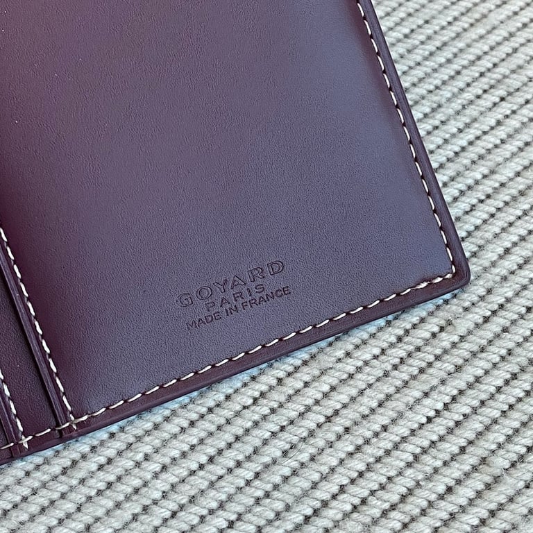 Goyard Goyardine Canvas Passport Cover Burgundy - 2