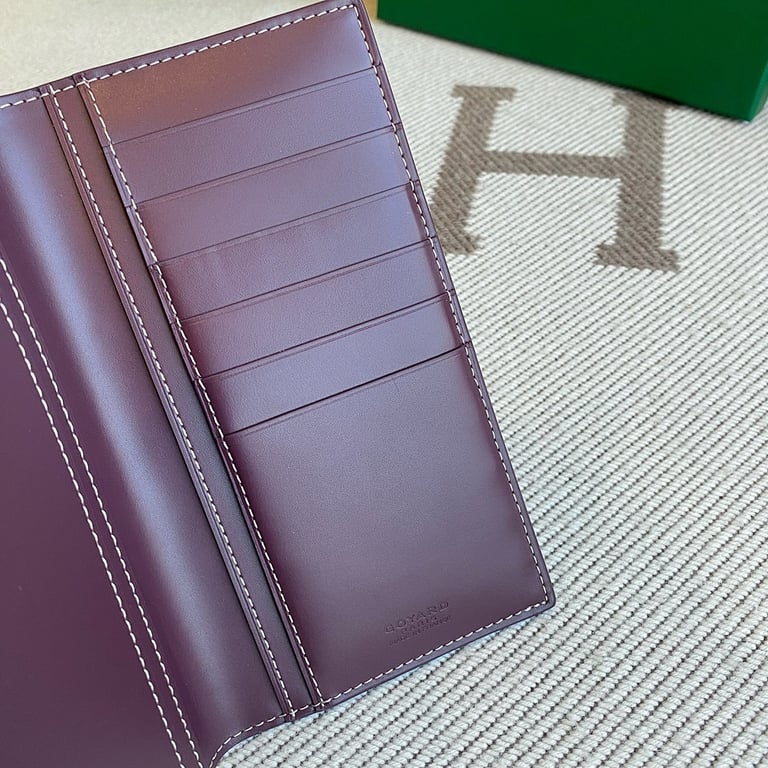 Goyard Goyardine Canvas Passport Cover Burgundy - 3