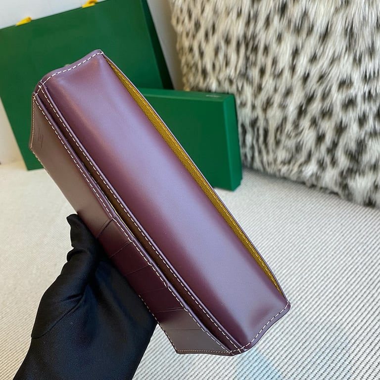 Goyard Goyardine Canvas Passport Cover Burgundy - 5