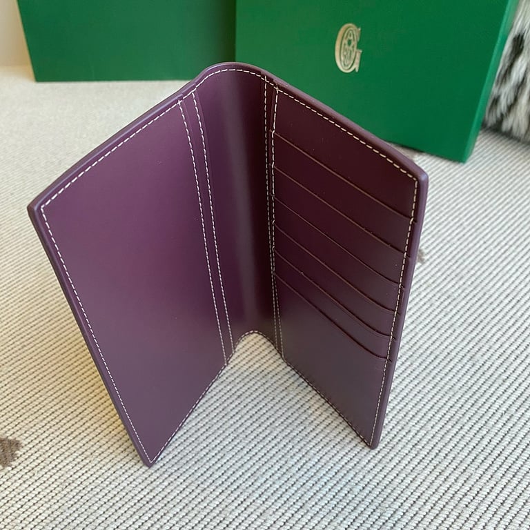 Goyard Goyardine Canvas Passport Cover Burgundy - 6