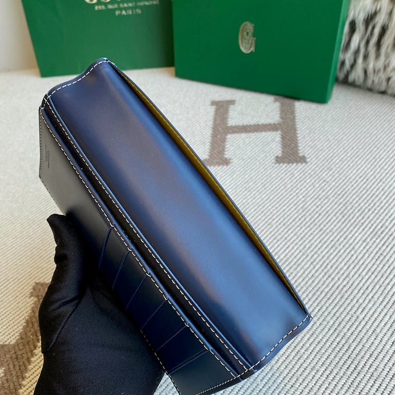 Goyard Passport Cover Navy Blue - 4