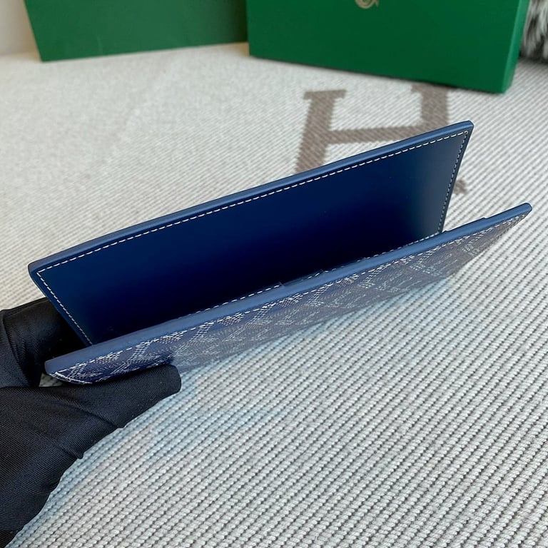 Goyard Passport Cover Navy Blue - 5