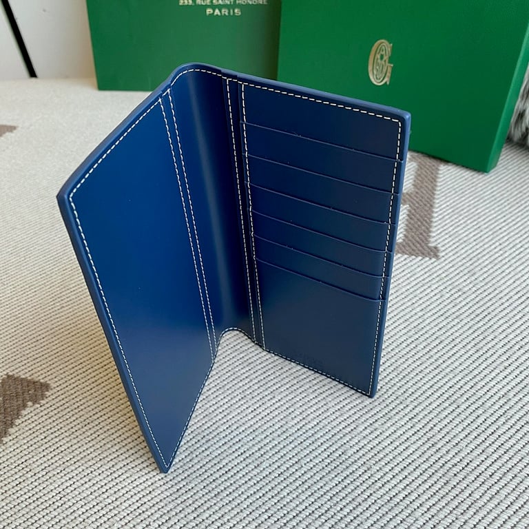 Goyard Passport Cover Navy Blue - 6