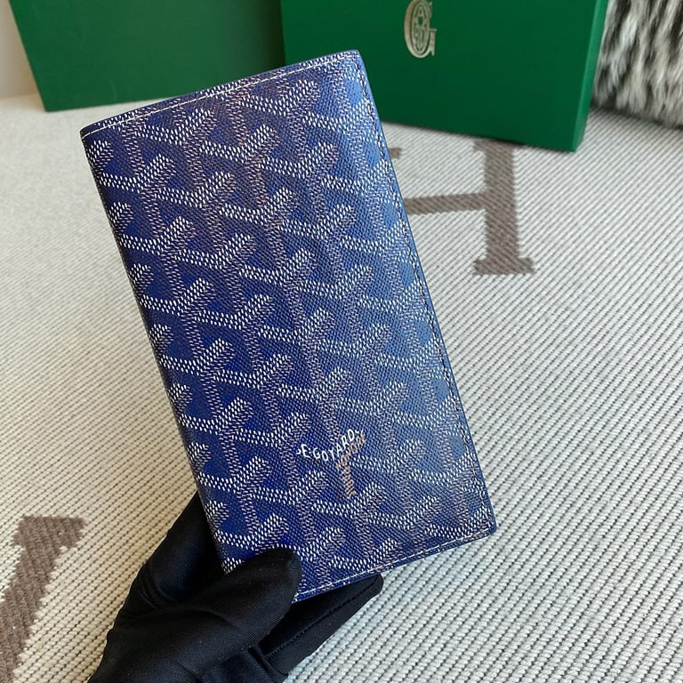 Goyard Passport Cover Navy Blue - 9
