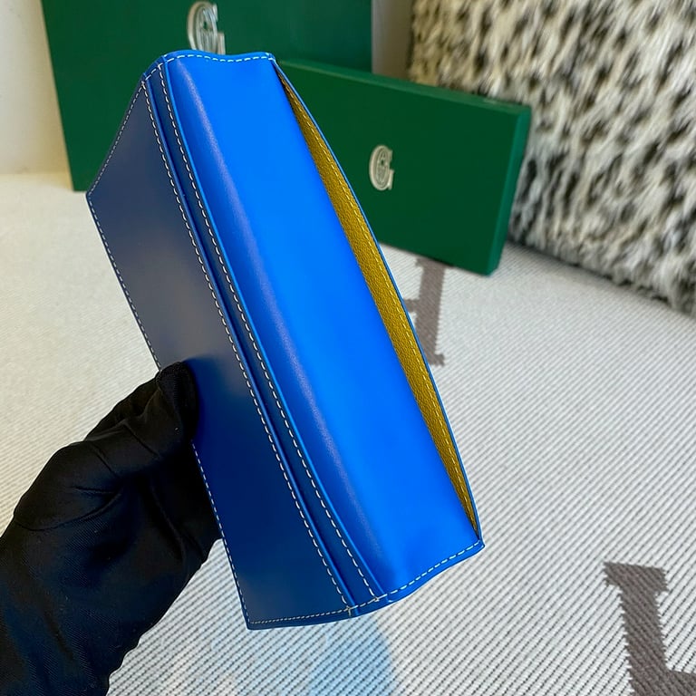 Goyard Goyardine Passport Cover Blue - 5