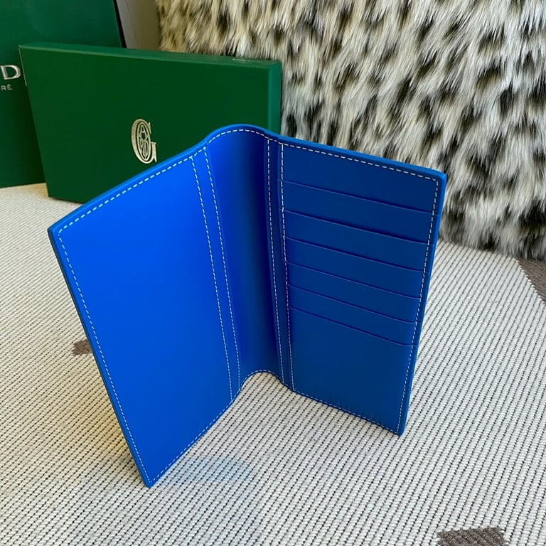 Goyard Goyardine Passport Cover Blue - 6
