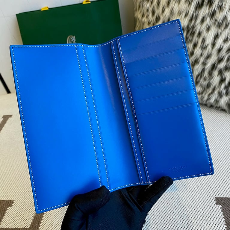 Goyard Goyardine Passport Cover Blue - 7