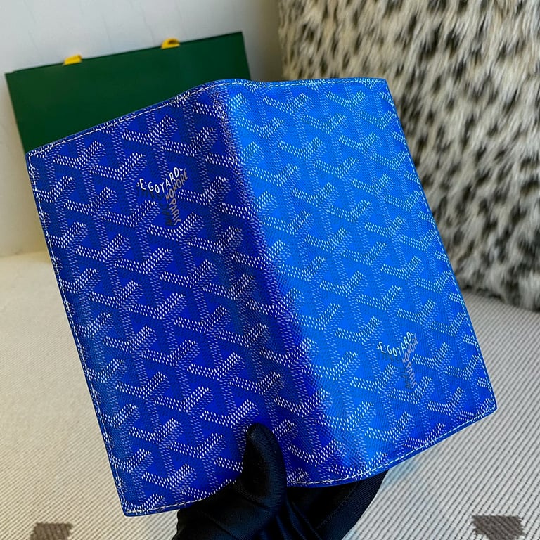 Goyard Goyardine Passport Cover Blue - 8