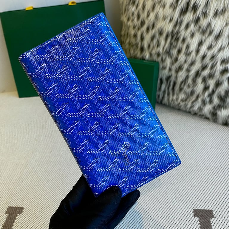 Goyard Goyardine Passport Cover Blue - 9